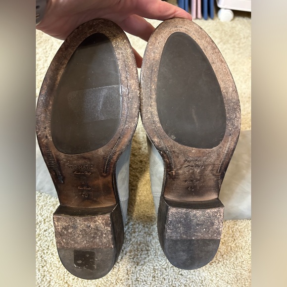 Vic Matie “Free People” pewter gray, suede, slouch boots. Size EU 40 US 9.5-10 - Picture 5 of 7